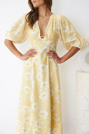 Suzanna Dress - Yellow Floral