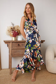 Theresa Dress - Navy Floral
