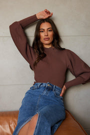 Tibby Top - Chocolate-Tops-Womens Clothing-ESTHER & CO.