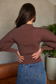 Tibby Top - Chocolate-Tops-Womens Clothing-ESTHER & CO.