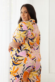 Travisha Shirt - Orange Print