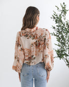 Veiga Blouse in Cream Floral womens cream floral blouse styled outfit