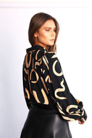 Xelly Shirt - Black Print