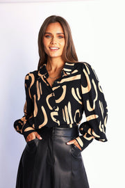 Xelly Shirt - Black Print