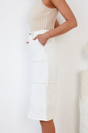 Yanoria Skirt - White-Skirts-Womens Clothing-ESTHER & CO.