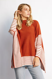 Yolana Knit - Rust Stripe