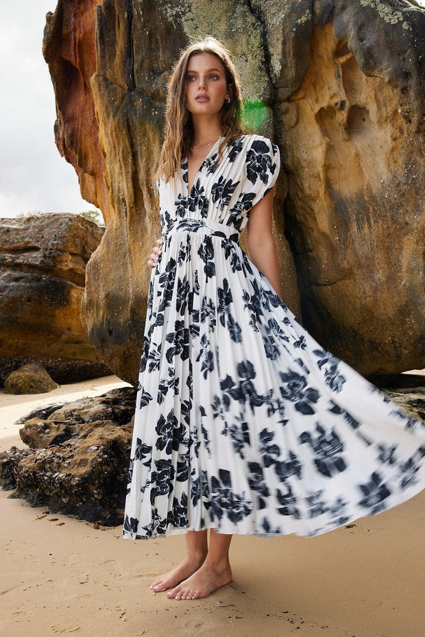 Yorma Dress - Black Floral-Dresses-Womens Clothing-ESTHER & CO.