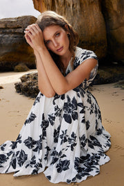 Yorma Dress - Black Floral-Dresses-Womens Clothing-ESTHER & CO.