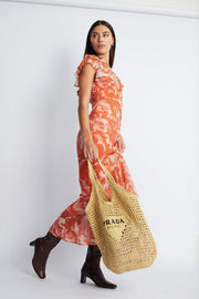 Zalika Dress - Orange Print-Dresses-Womens Clothing-ESTHER & CO.