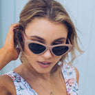 Paris blush sunglasses, folded view