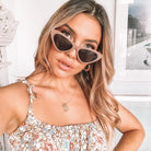 Paris blush sunglasses, angle view