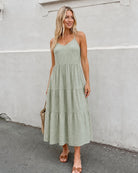 Women's sage spot dress, the Sona Dress in Sage Spot by Esther & Co