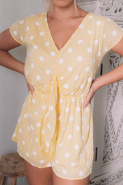 Gale Playsuit - Yellow Spot