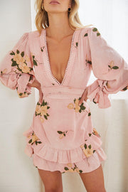 Alayna Dress - Pink Floral-Dresses-Womens Clothing-ESTHER & CO.