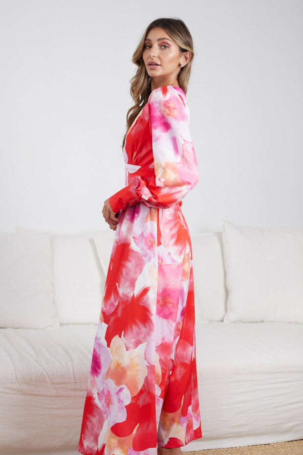 Andrias Dress - Pink Floral-Dresses-Womens Clothing-ESTHER & CO.