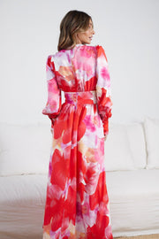 Andrias Dress - Pink Floral-Dresses-Womens Clothing-ESTHER & CO.