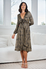 Bryleigh Dress - Olive Print