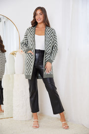 Camdenne Cardigan - Khaki Print