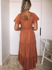 Celie Dress - Rust