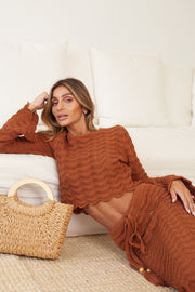 Crescencia Knit Skirt - Chocolate