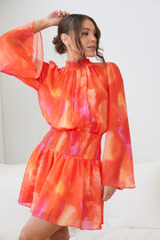 Daenerys Dress - Orange Print