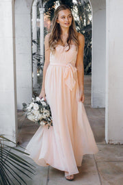 Dahlia Multi Way Maxi Dress - Soft Peach-Dresses-Esther Luxe-ESTHER & CO.