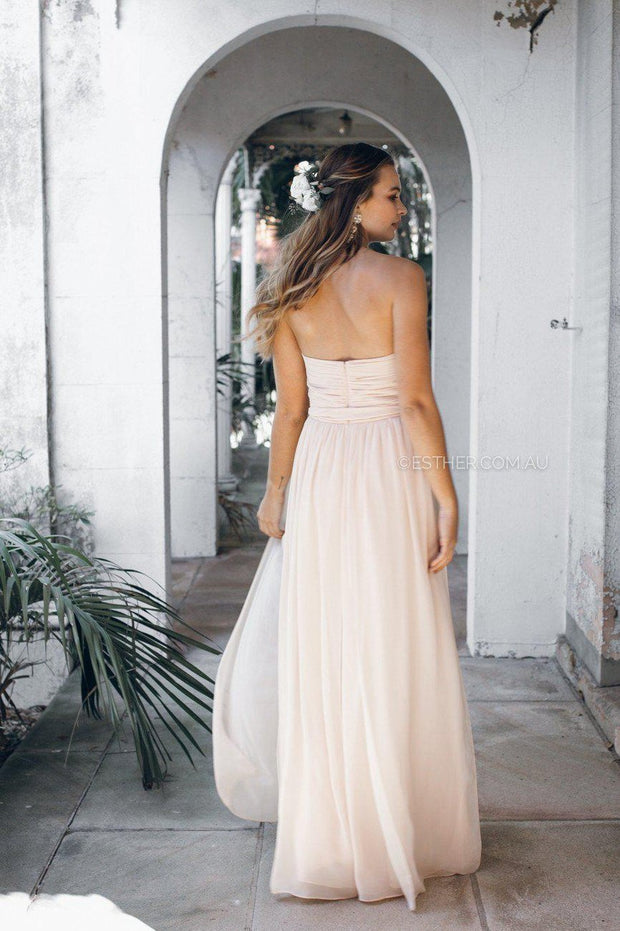 Dahlia Multi Way Maxi Dress - Soft Peach-Dresses-Esther Luxe-ESTHER & CO.