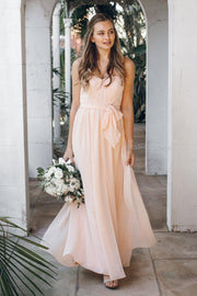 Dahlia Multi Way Maxi Dress - Soft Peach-Dresses-Esther Luxe-ESTHER & CO.