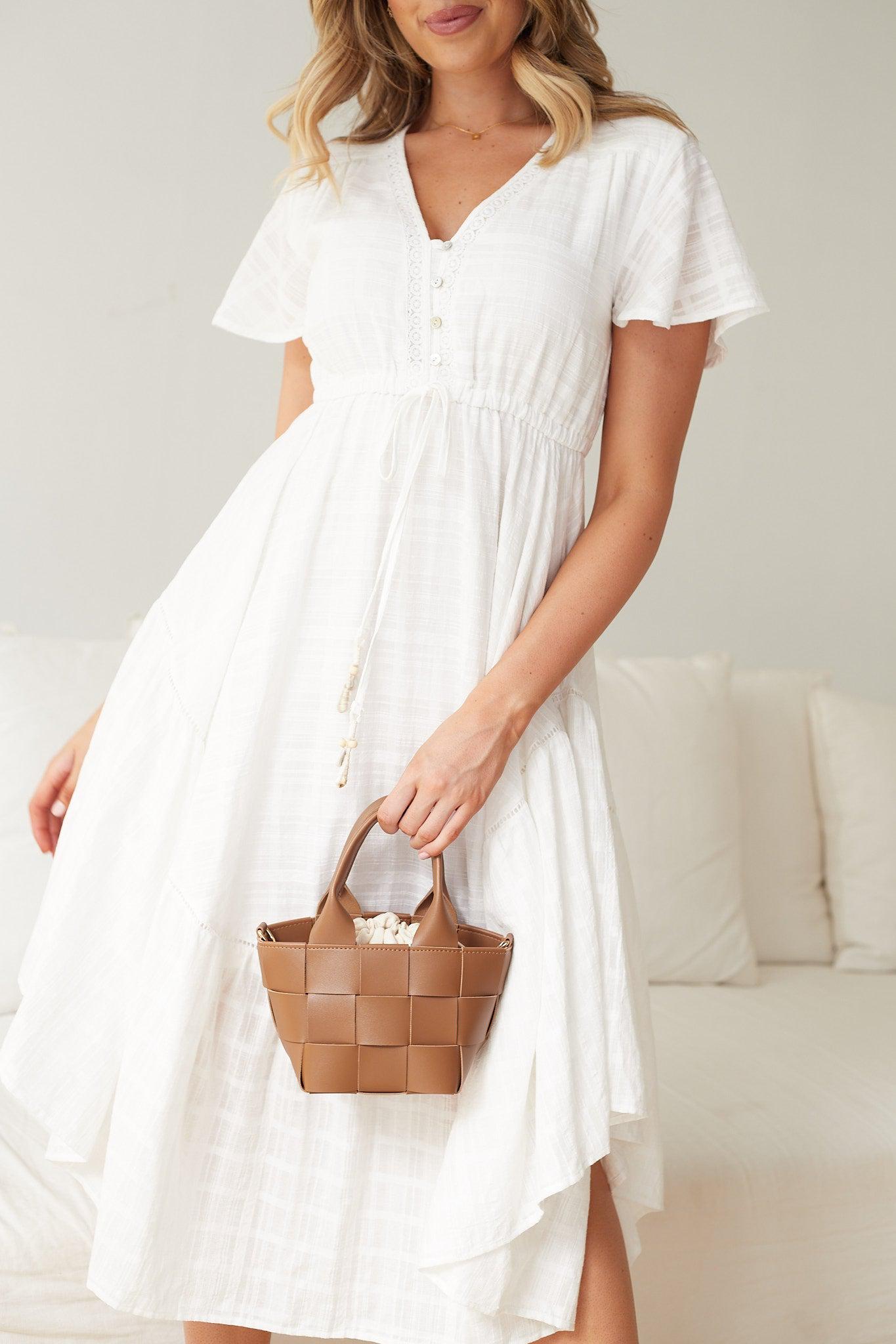 Dandie Dress - White-Dresses-Womens Clothing-ESTHER & CO.