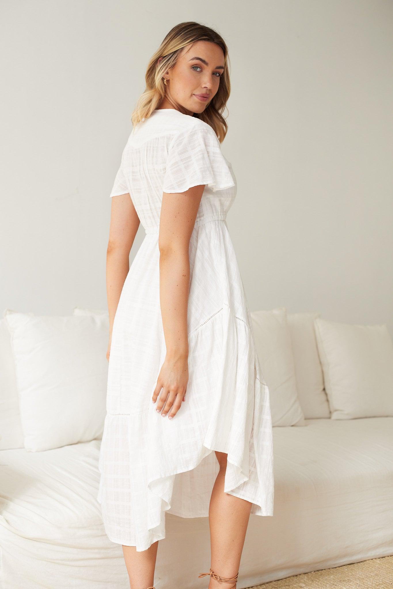 Dandie Dress - White-Dresses-Womens Clothing-ESTHER & CO.