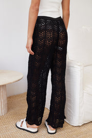 Daryllyn Crochet Pants - Black