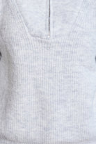 Merete Knit in Grey womens grey high collar knit back view