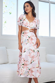 Evonne Dress - White Floral