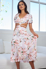 Evonne Dress - White Floral