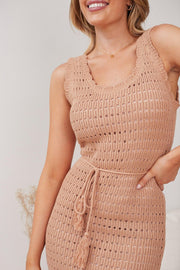 Femira Knit Dress - Beige-Dresses-Womens Clothing-ESTHER & CO.
