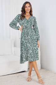 Fifity Dress - Green Print