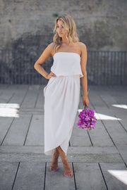 Fleur Strapless Dress - Nude