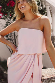 Fleur Strapless Dress - Pink-Dresses-Esther Luxe-ESTHER & CO.