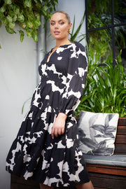 Gamlyn Dress - Black Print