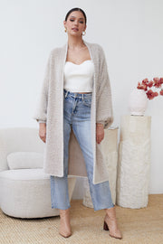 Genta Cardigan - Beige Print