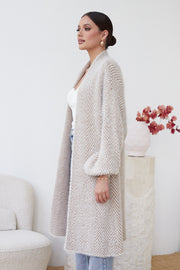 Genta Cardigan - Beige Print