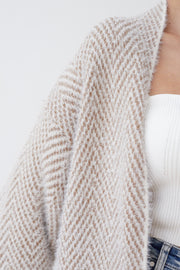 Genta Cardigan - Beige Print
