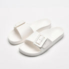 Women's jelly slides open toe flat sandals by Esther & Co