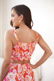 Lauriane Top - Orange Print