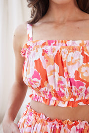 Lauriane Top - Orange Print