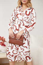 Lolly Dress - Brown Print