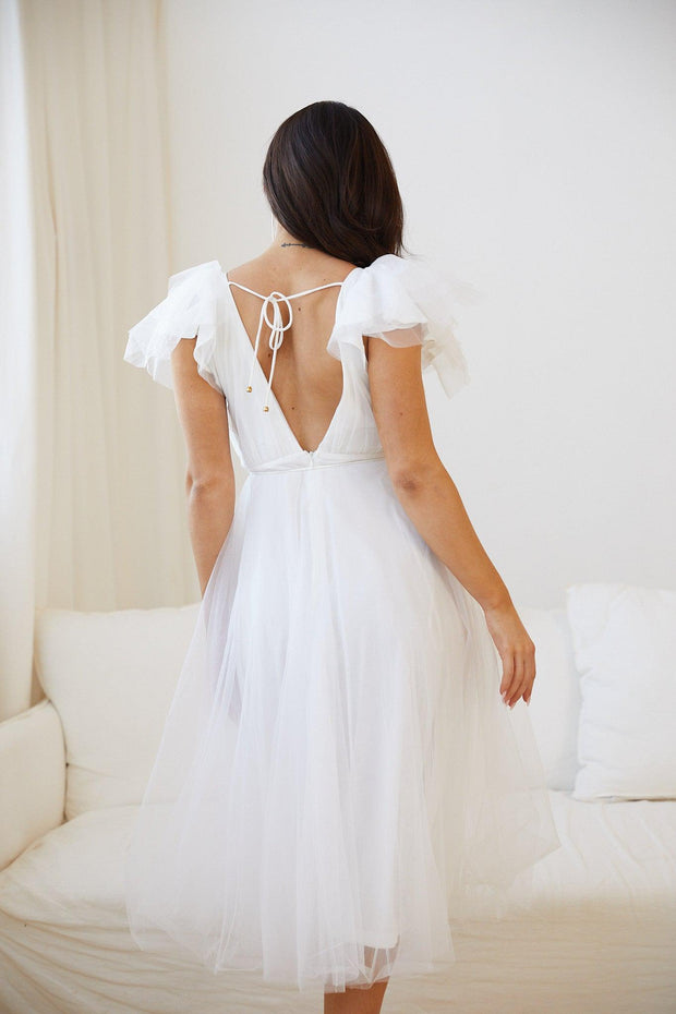 Riona Dress - White-Dresses-Womens Clothing-ESTHER & CO.
