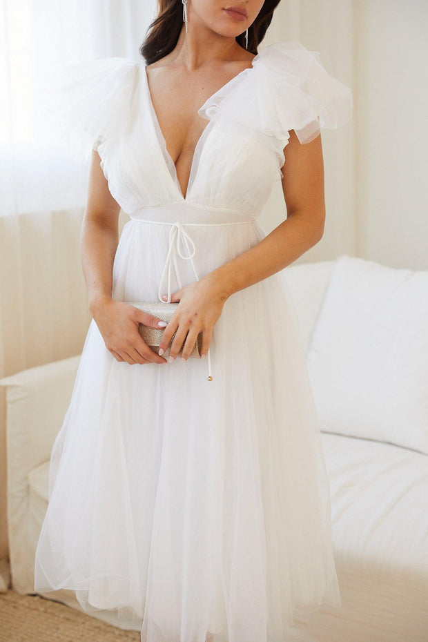 Riona Dress - White-Dresses-Womens Clothing-ESTHER & CO.