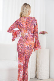 Shilah Dress - Pink Print
