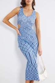Skyie Knit Dress - Blue Print